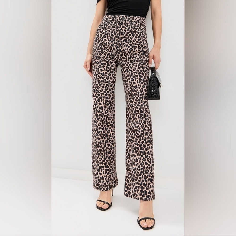NWT Reformation Cary High Rise Slouchy Straight Leg Jeans Leo